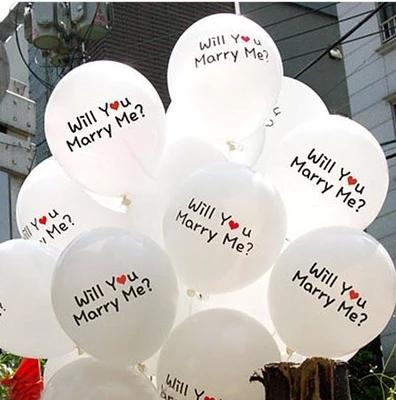 New helium flying toy Latex Balloons Will You Marry Me Globos Helium Balloon Bubble Shape Wedding Decor Ballons