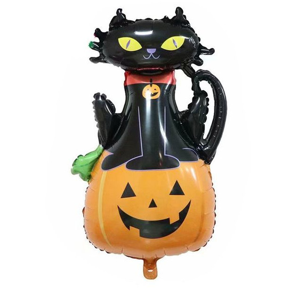 New Black Cat Pumpkin Shaped flying toys Aluminum helium foil Balloons Halloween Festival Party Decorating Balloons