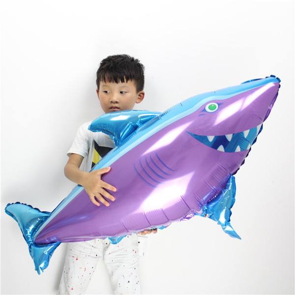 large kids flying toy Shark Balloons Aluminum Foil Helium Balloons sea animal Baby Birthday wedding Party Decoration