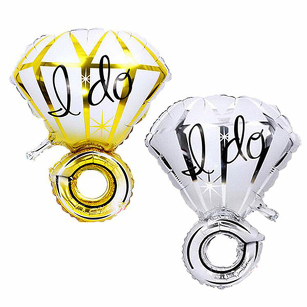 Wedding Marriage I DO helium foil Balloons Supplies Birthday Diamond Ring Engagement Shape Balloon Party Decoration Balloons