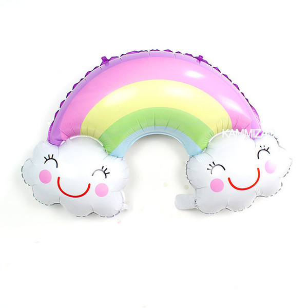 cartoon rainbow smile blue cloud sun foil balloon kids gifts toys for wedding happy birthday party decor