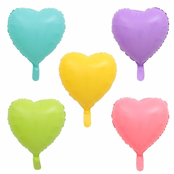 18inch New arrival Macarons Heart Foil balloons baby Birthday Party Supplies helium Balloon Wedding Party decoration