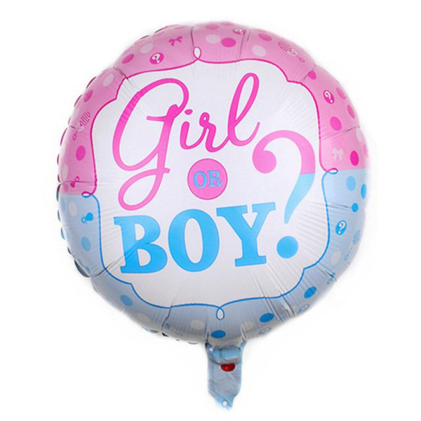 New 18 inch helium flying round boy or girl aluminum balloon baby birthday party decoration balloon