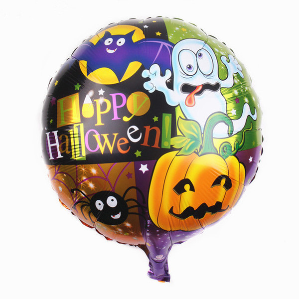 New Happy Halloween Spider Pumpkin Skeleton Phantom portrait printing aluminum inflatable helium foil Balloon for children room decoration