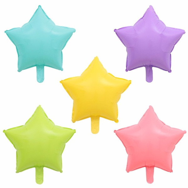 New arrival Macarons 18inch Star Foil balloons baby Girls Boy Birthday Party Supplies helium Balloon Wedding Party Decoration