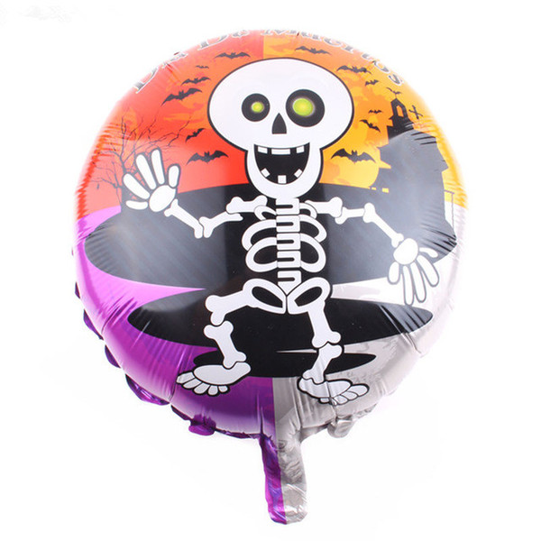 New Happy Halloween happy Skeleton Phantom portrait printing aluminum inflatable helium foil Balloon for children room decoration