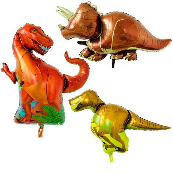 New arrival foil aluminum Dinosaur Balloons for Birthday Party Supplies Kids Classic Toy Tyrannosaurus Velociraptor Triceratops balloons set