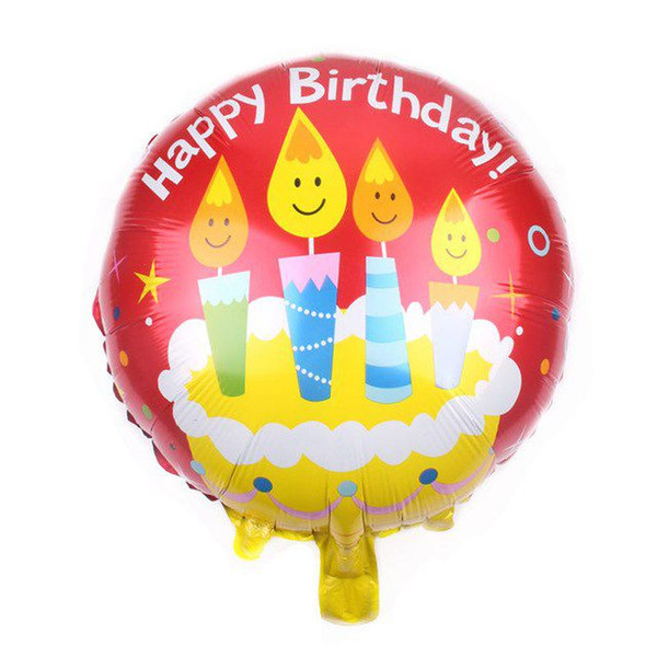 New 18-inch Round Birthday Can aluminum helium inflatable foil Balloon kids Room Decoration birthday Party Decoration Balloon Self Sealing