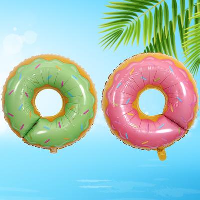 New Doughnut Foil Balloon Birthday Party Cartoon Food Helium Balloons Summer Party Decoration Inflatable Air Balloons