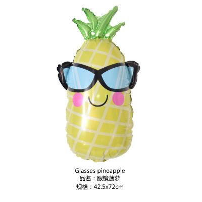 New Cartoon glass pineapple helium Foil Balloons for Birthday Party Wedding Decoration Inflatable Air Balloons Gifts