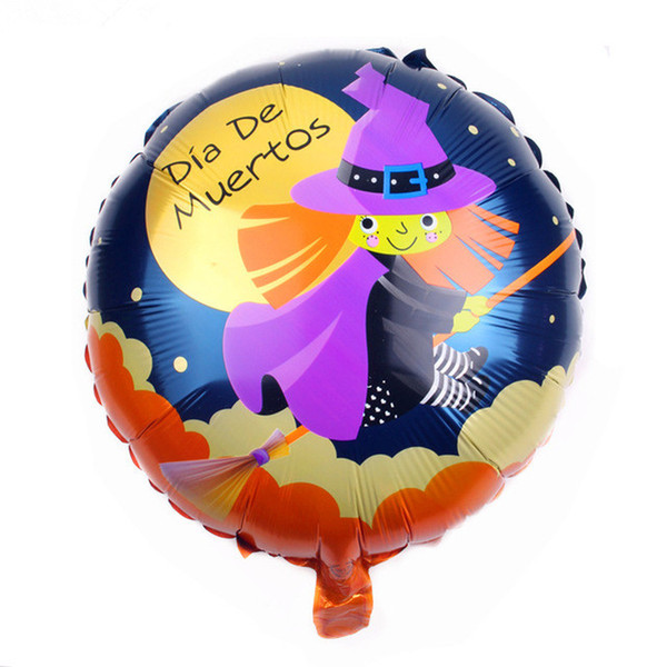 New Happy Halloween 18inch round witch aluminum inflatable helium foil Balloon for children room festival decoration