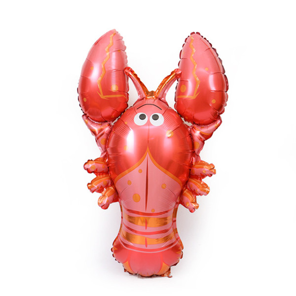 new Aluminum film balloon Marine theme layout decoration package party crayfish shrimp Birthday Dress Foil Balloons