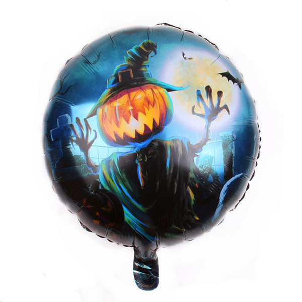 New Happy Halloween Pumpkin witch Bats cartoon aluminum inflatable helium foil Balloon for children room decoration