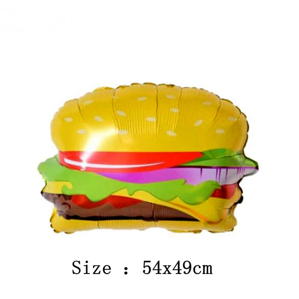 New Hamburger helium aluiminum flying Foil Balloons Birthday Wedding Party Supplies Decoration Food kids toy flying balloon