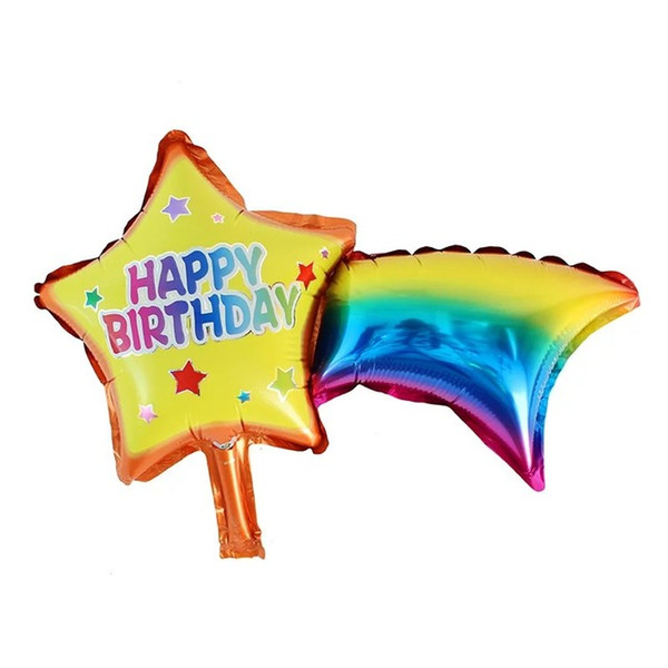 new mini pentagram rainbow film foil balloon wedding banquet baby birthday party decoration flying helium balloon