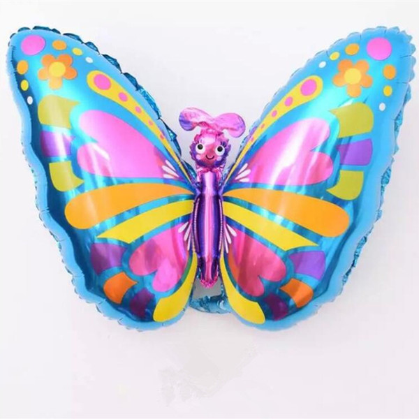 48.5*76cm Butterfly Foil Balloon for Birthday Party Decoration Lovely Cartoon Animal Baloon Kids Gift Wedding Decor Supplies