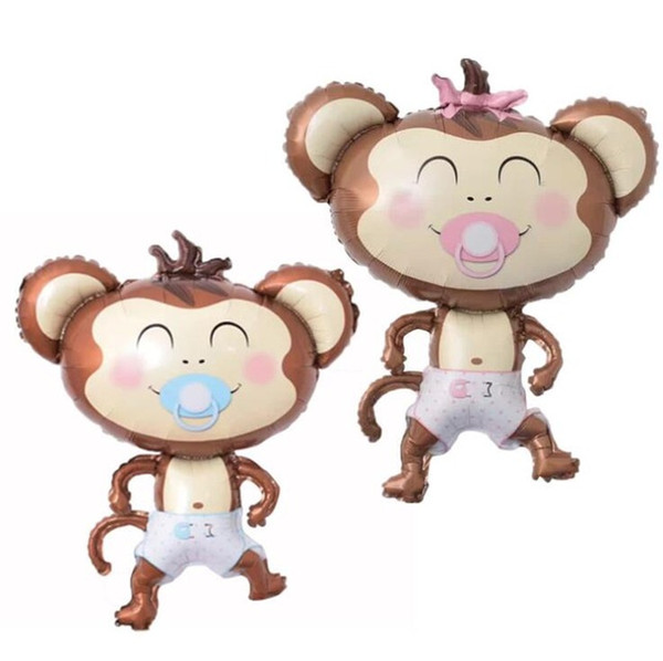 New kids toy wedding decoration Pacifier monkey Balloon Aluminum Foil Balloons party Decoration helium Globos Celebration Supplies