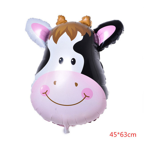 Jungle Animal foil Balloons cow foil aluminum flying toy Helium Ballon birthday party decoration zoo theme supplies balloons