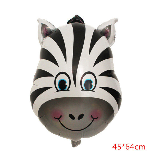 Jungle Animal foil Balloons zebra foil aluminum flying toy Helium Ballon birthday party decoration zoo theme supplies balloons