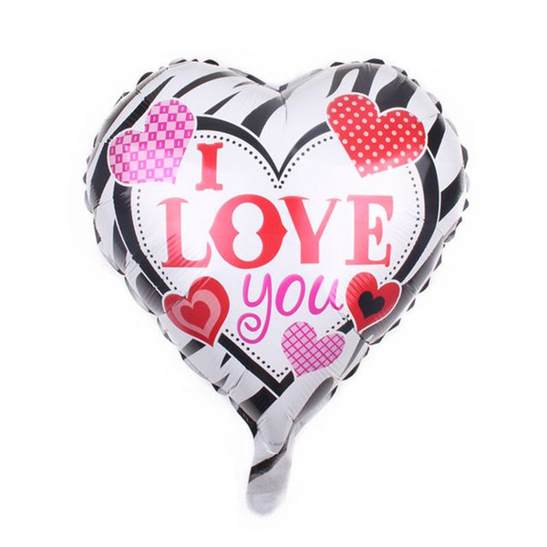 The new 18-inch heart-shaped I LOVE YOU aluminum balloon Valentine's Day decoration decoration balloon self seal