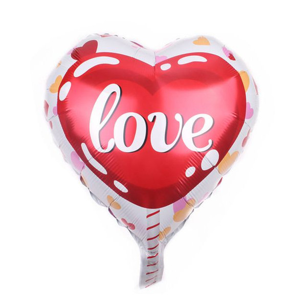 New 18-inch Heart-shaped Love aluminum helium inflatable foil Balloon Wedding Room Decoration Wedding Party Decoration Balloon Self Sealing