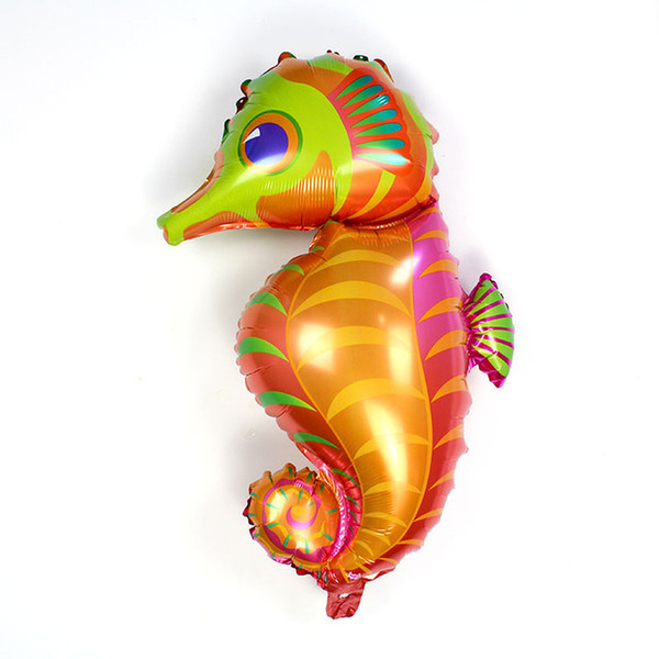 New big ocean animal Hippocampus Fish foil balloons large animal theme party supplies baby shower decorations