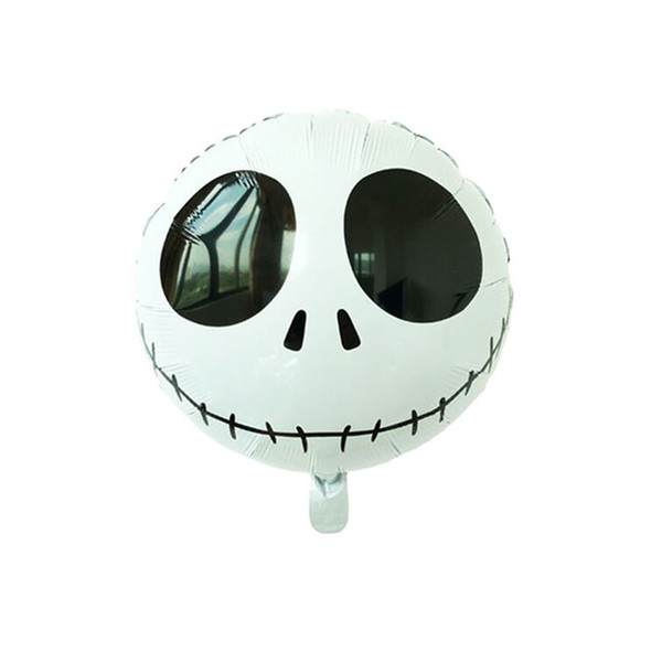 New Cartoon cute Halloween round Skull head Aluminum inflatable helium foil Balloon Festival Party Decorative Balloon kids toys gift