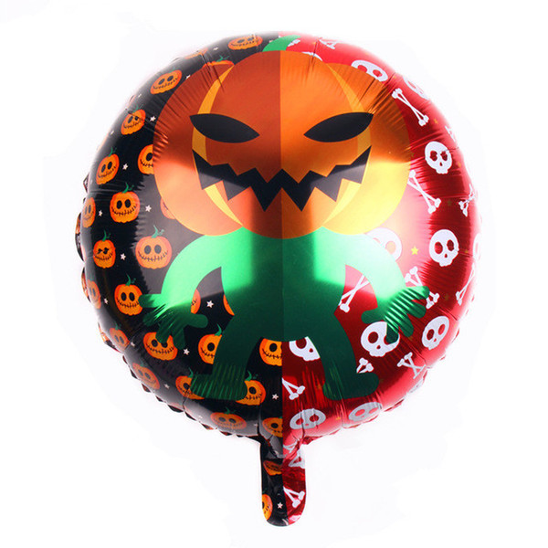 New Happy Halloween festive atmosphere pumpkin doll portrait printing aluminum inflatable helium foil Balloon for children room decoration