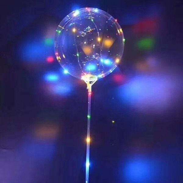 18inch Clear Bobo Balloon Transparent Bubble Ball with Copper LED String Light Valentine's Day Wedding Party Decor