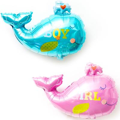 New Large baby boy girl whale aluminum foil balloon wedding birthday party wedding decor decoration supplies