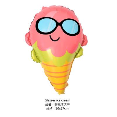 New Cartoon glass ice-cream cone Foil Balloons for Birthday Party Wedding Decoration Inflatable Air Balloons Gifts