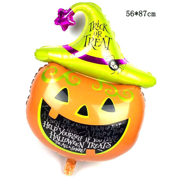 Halloween Pumpkin hat trick or treat Balloons Halloween Decorations Foil Balloons Inflatable Toys Globos Halloween Party Supplies