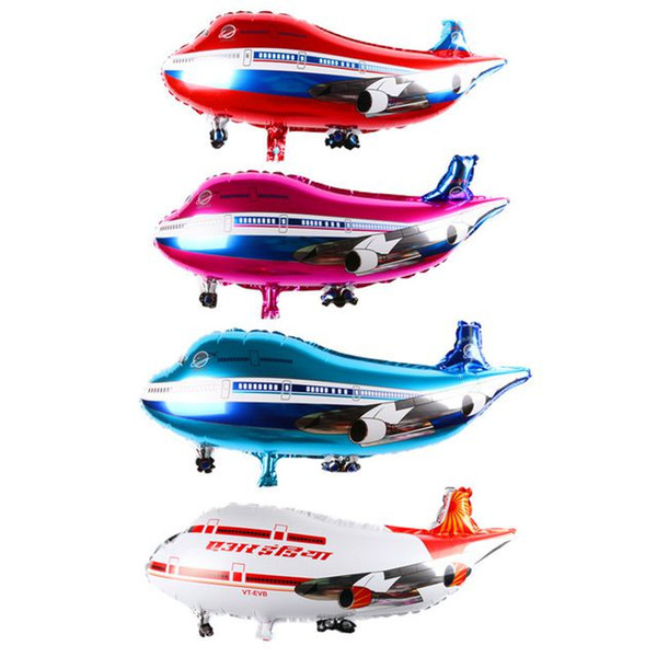 Cartoon Plane Aircraft Foil inflatable Helium foil Balloon Happy Birthday Party Childrens'Day Decorations Kids/Adults Party Supplies