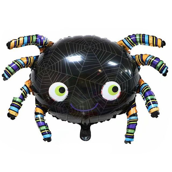 New Style Black Spider Aluminum kids toy inflatabel helium foil Balloons Festive Atmosphere Decorative Balloons Wholesale