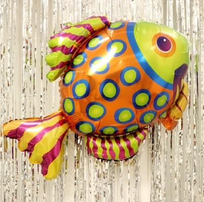 Giant Tropical Fish Foil aluminum helium Balloons Kid's toy Helium Inflatable Sea Animal Balloon Party Supplie