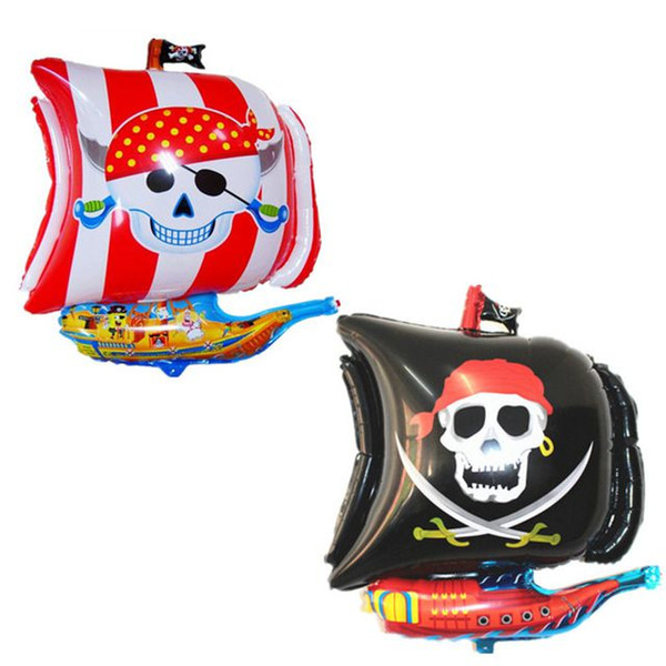 New Cartoon Pirate Boat Aluminum inflatable helium foil Balloon Festival Party birthday room toys Decorative Balloon