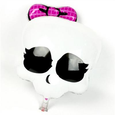 New Cartoon cute lady Skull head Aluminum inflatable helium foil Balloon Festival Party Decorative Balloon kids toys gift