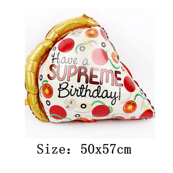 New Pizza helium aluiminum flying Foil Balloons Birthday Wedding Party Supplies Decoration Food kids toy flying balloon