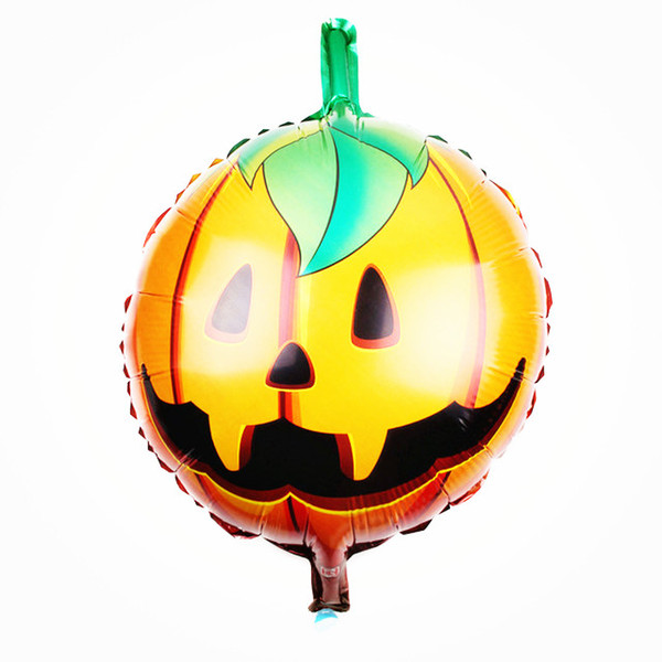 New Happy Halloween happy emoji Pumpkin portrait printing aluminum inflatable helium foil Balloon for children room decoration