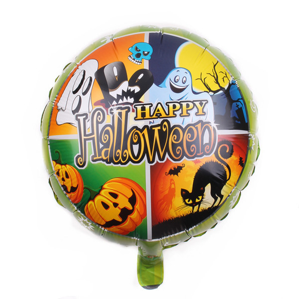 New Happy Halloween Pumpkin witch Bats Cemetery tombstone aluminum inflatable helium foil Balloon for children room decoration