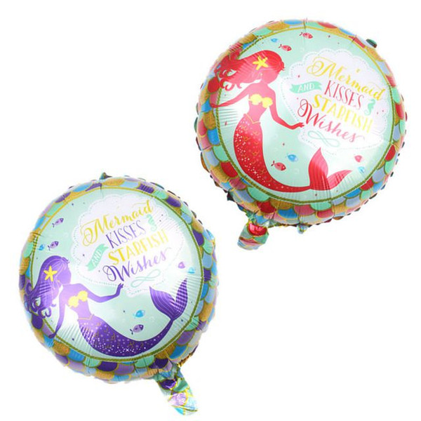 New 18-inch round starfish Kiss Wishes aluminum flying toy helium foil balloons Children's holiday party decoration balloons