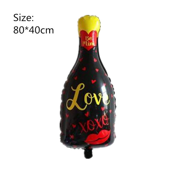 New toy filying helium aluminum foil Giant Party Balloons love wine printing Bottle Shape Foil Inflatable Balloons for wedding Decoration