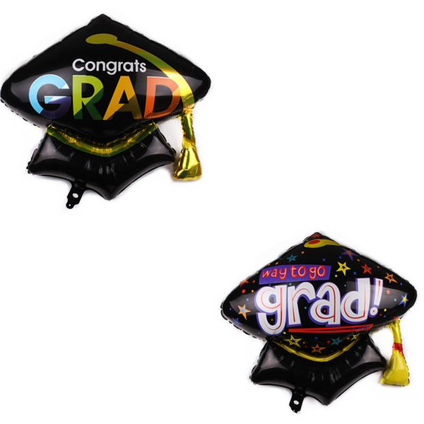 New graduation foil balloons for graduation ceremony doctorial hat aluminum film balloons Smile Expression balloons