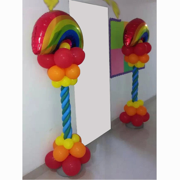 100pcs Rainbow foil balloon, Party supplies Wedding decorations, Happy birthday Giant helium inflatable size 95*62cm 150 pcs/lot wholesale