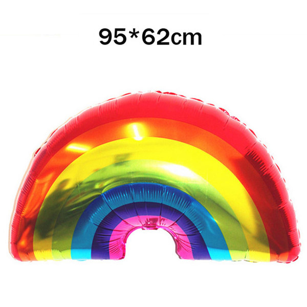 Giant Rainbow foil balloon Wedding decorations Event party supplies helium inflatable size 95*62cm 1 piece 