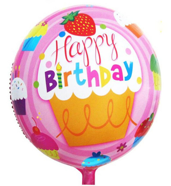Cute Happy Birthday cake foil balloons Party favors Kids party supplies Classic toys Baby shower 18inch 30 pcs/lot wholesale