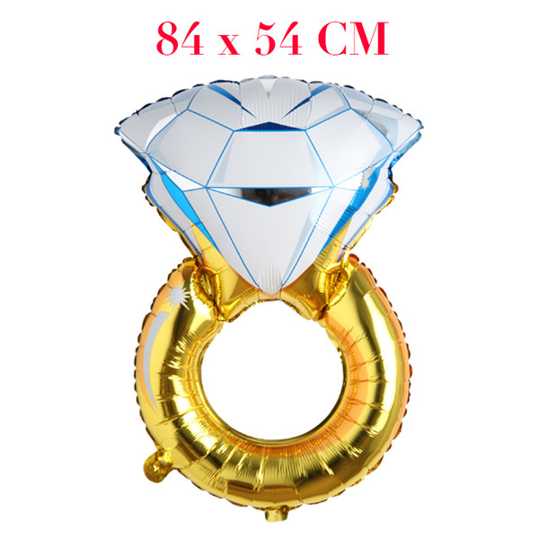 Large Lover Wedding helium Marriage Balloon Diamond Bride Ring Engagement Foil Valentine Balloons Party decoration Toys ballon