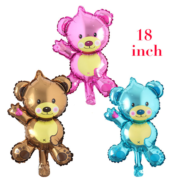 NEW 3 color Mini Cute Bear animal Foil Balloons Kids Mini Bear Inflatable Balloons Children Classic Toys for Birthday Wedding