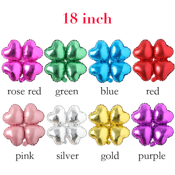 4 Petals 18inch Aluminum Foil Balloons Four Leaf Clover for Wedding Decor party supplies Globos