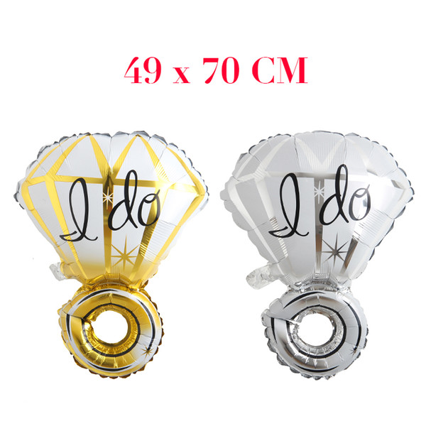 Hot Unique Valentine Diamond Ring I Helium Balloons Wedding Day Gold Wedding decorations Romantic